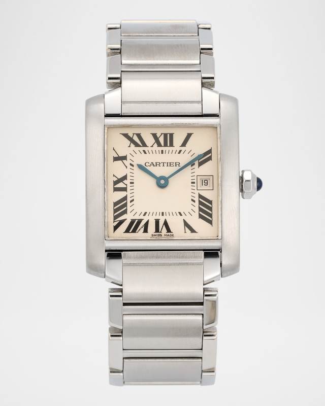 Cartier Tank Francaise Stainless Steel 25mm Vintage 1990s Watch